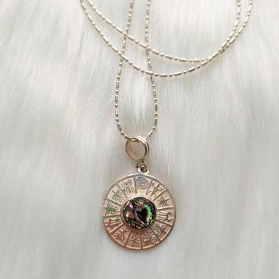 Collar Dije Calendario Inca Plata 950 Piedras Naturales - Inka Products