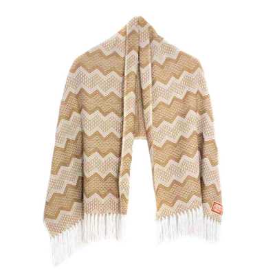 Châle SAYTU Beige motifs ethniques - Inka Products