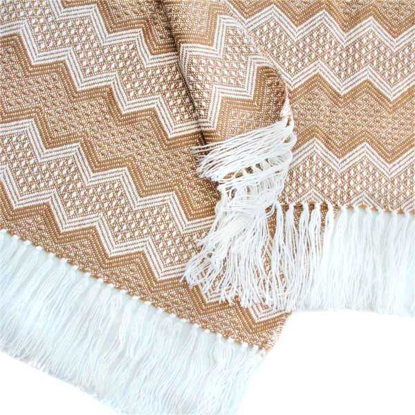 Châle SAYTU Beige motifs ethniques - Inka Products