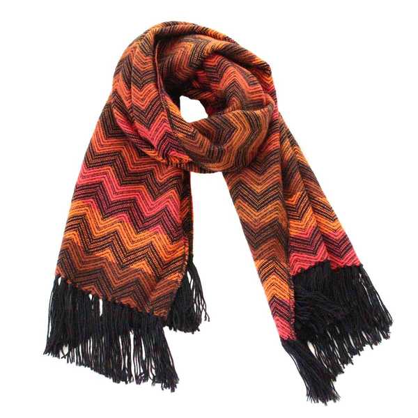 Châle SAYTU Orange motifs ethniques - Inka Products