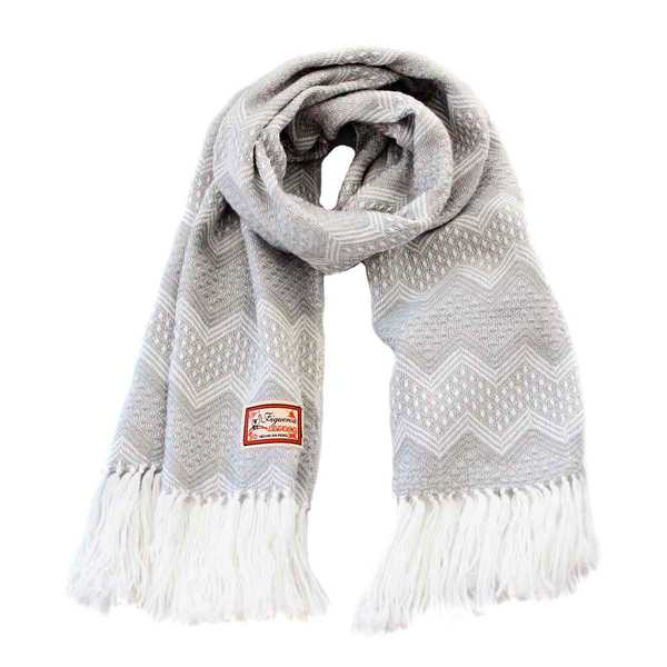 Châle SAYTU Gris Clair motifs ethniques - Inka Products
