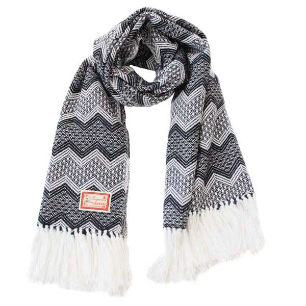 Châle SAYTU Noir motifs ethniques - Inka Products