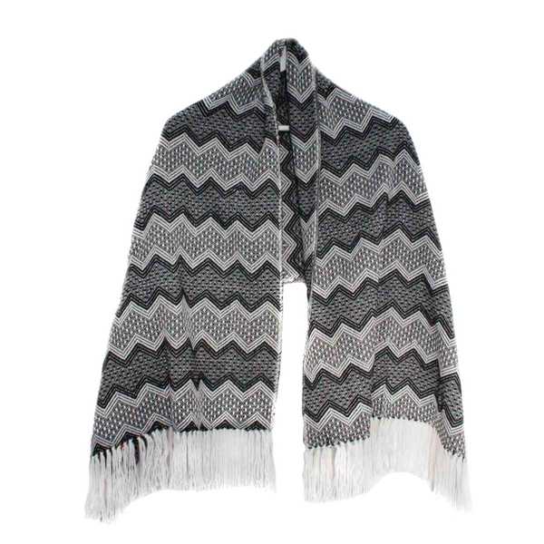 Châle SAYTU Noir motifs ethniques - Inka Products