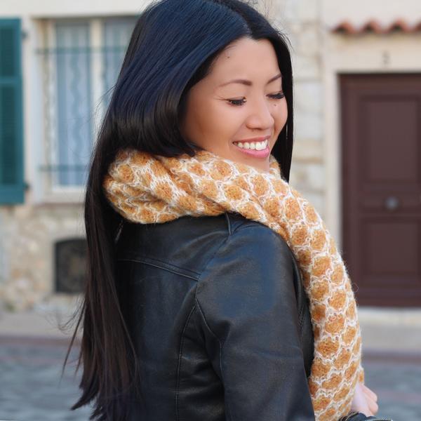 Pashmina en Laine d'Alpaga Alvéole Homme Femme - Inka Products
