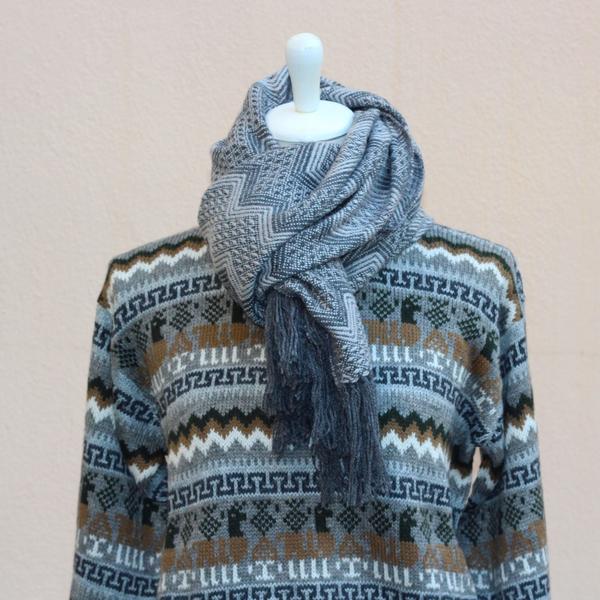 Écharpe Péruvienne SAYTU Alpaga Motifs Ethniques - Inka Products