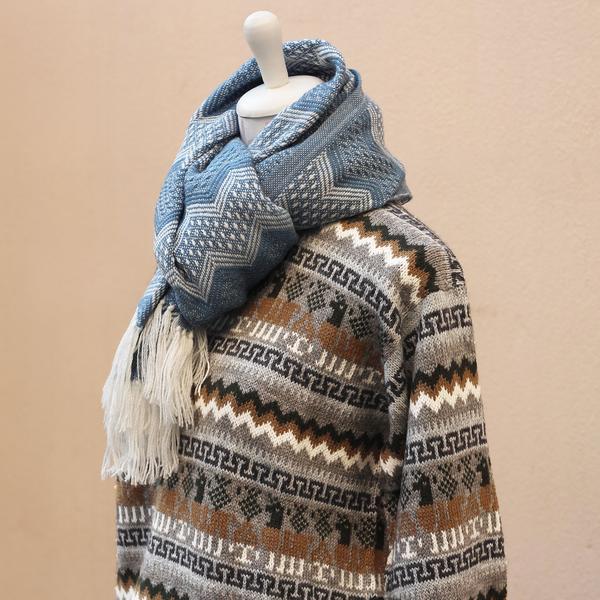 Écharpe Péruvienne SAYTU Alpaga Motifs Ethniques - Inka Products