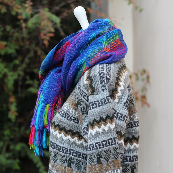 Écharpe Péruvienne SAYTU Alpaga Motifs Ethniques - Inka Products