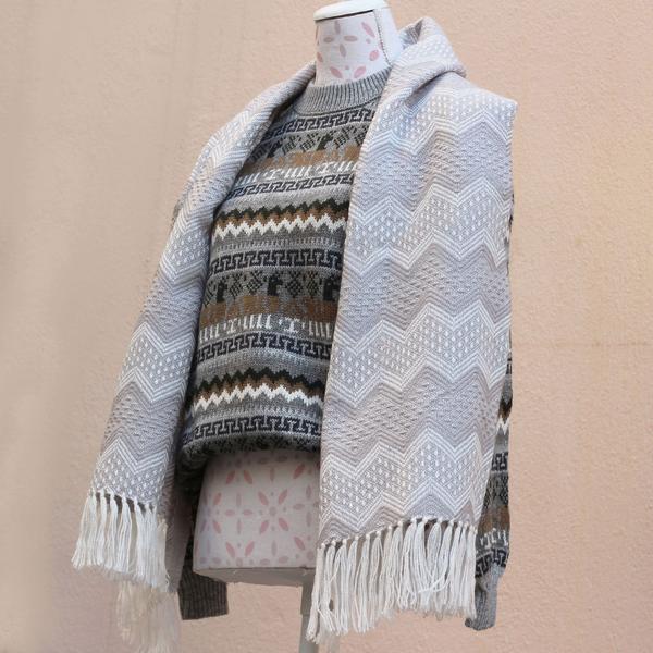 Écharpe Péruvienne SAYTU Alpaga Motifs Ethniques - Inka Products