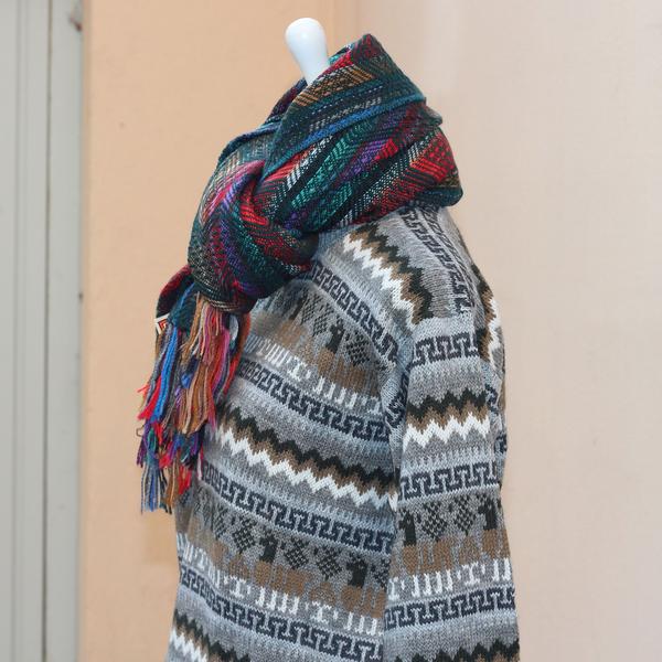 Écharpe Péruvienne SAYTU Alpaga Motifs Ethniques - Inka Products
