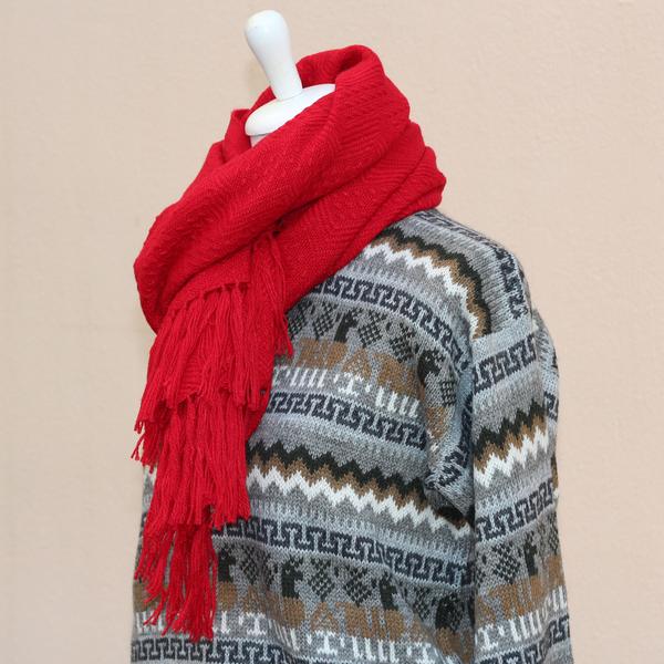 Écharpe Péruvienne SAYTU Alpaga Motifs Ethniques - Inka Products