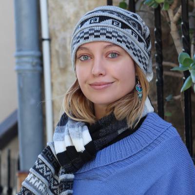Inka-Products-Écharpe-Bonnet Péruvienne-à Franges