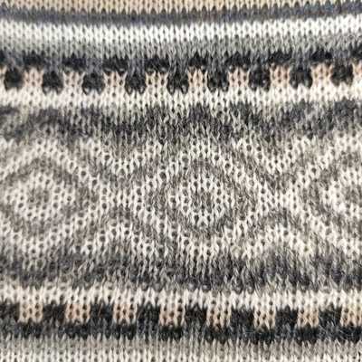 Mitaines Longues UNIK Baby Alpaga Gris Beige Motifs Ethniques - Inka Products