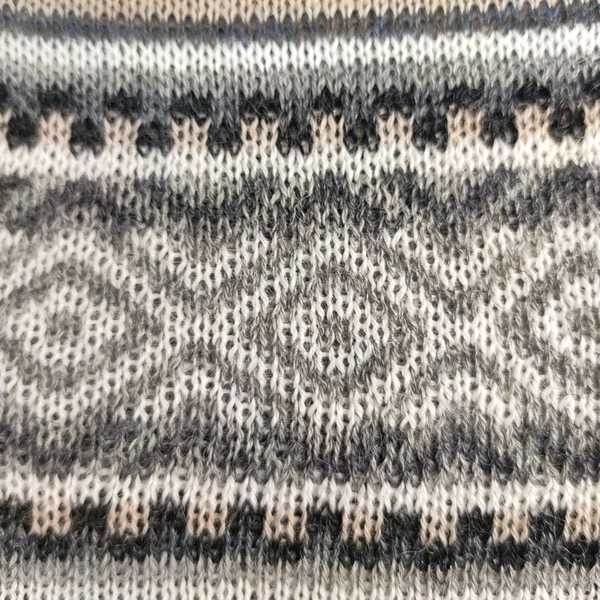 Mitaines Longues UNIK Baby Alpaga Gris Beige Motifs Ethniques - Inka Products