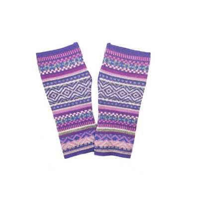 Inka-Products-Mitaines Longues UNIK Baby Alpaga-Violet Motifs Ethniques