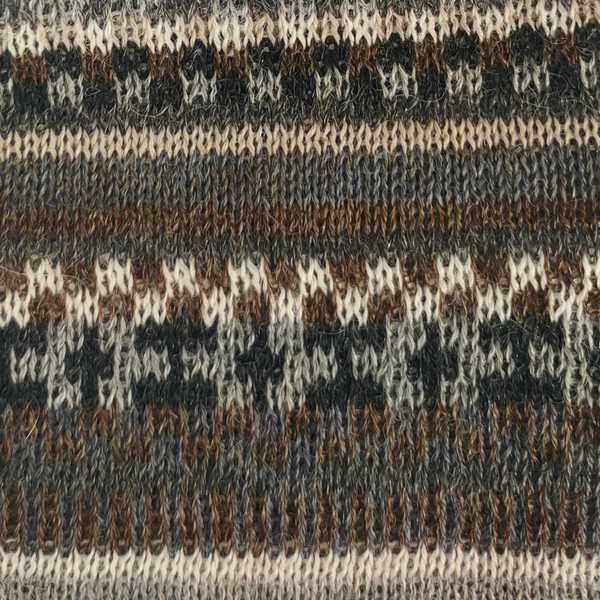 Mitaines Longues UNIK Baby Alpaga Gris Foncé Motifs Ethniques - Inka Products