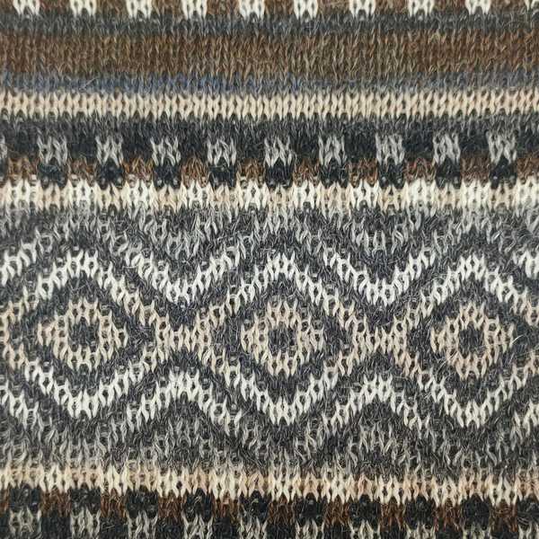 Mitaines Longues UNIK Baby Alpaga Gris Foncé Motifs Ethniques - Inka Products