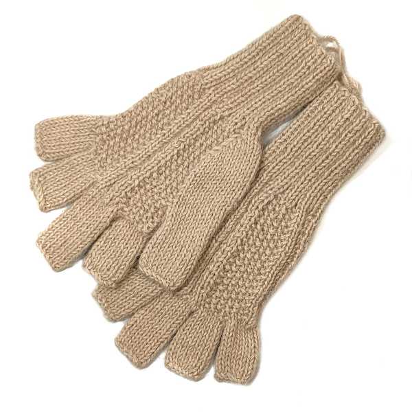 Gants Mitaines Alpaga Homme Tissu Tricotés au Pérou - Inka Products