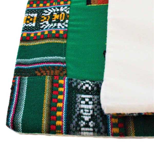 Housse Coussin Péruvienne Verte Foncée Pueblo Andino - Inka Products