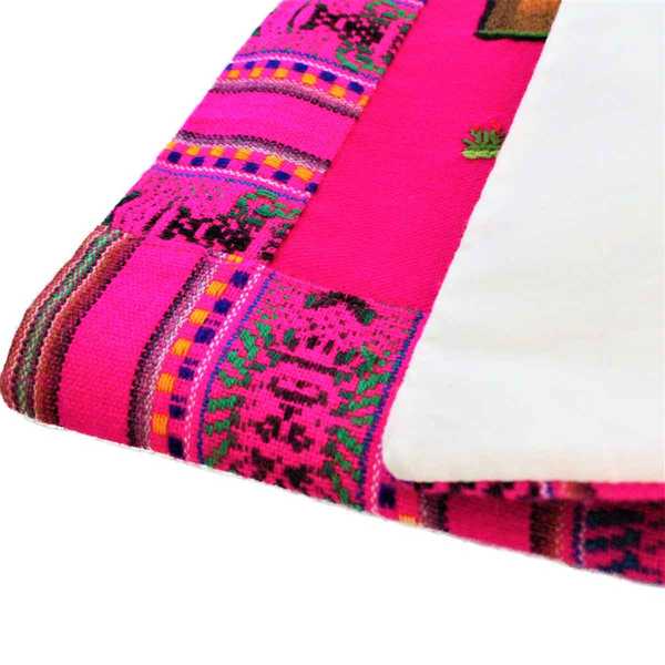 Housse Coussin Péruvienne Fuchsia Pueblo Andino - Inka Products