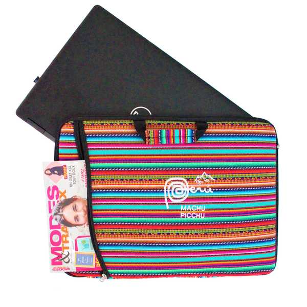 Housse Ordinateur Portable Tissu Péruvien Machu Picchu - Inka Products