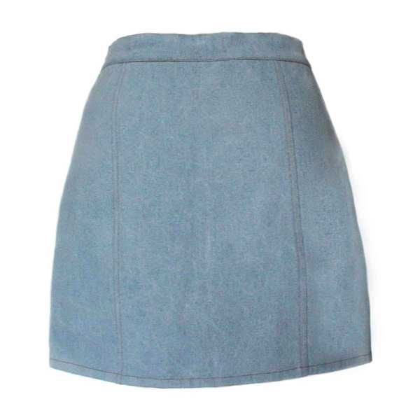 Mini-jupe Femme Denim Tissu Traditionnel Andin Orange - Inka Products