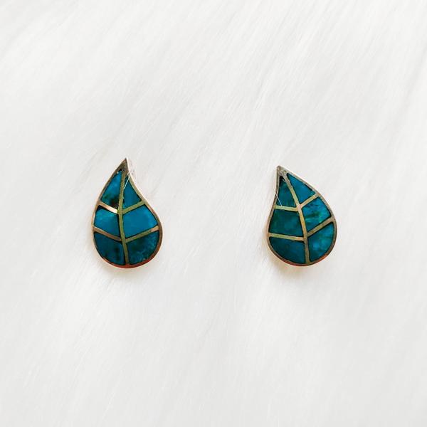 Parure Collier et Boucles d'Oreilles Argent950/1000 et Pierres Semi Précieuses Naturelles Feuille de Coca Péruvienne - Inka Products