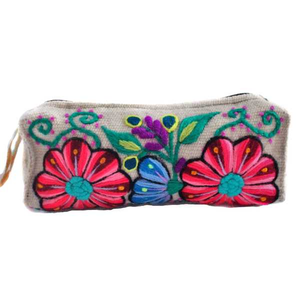 Trousse Ethnique YURIANA Crème Brodé Main - Inka Products