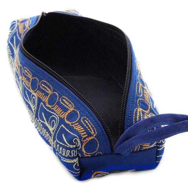 Trousse Vallée du COLCA Bleu Motif Oiseaux des Andes - Inka Products