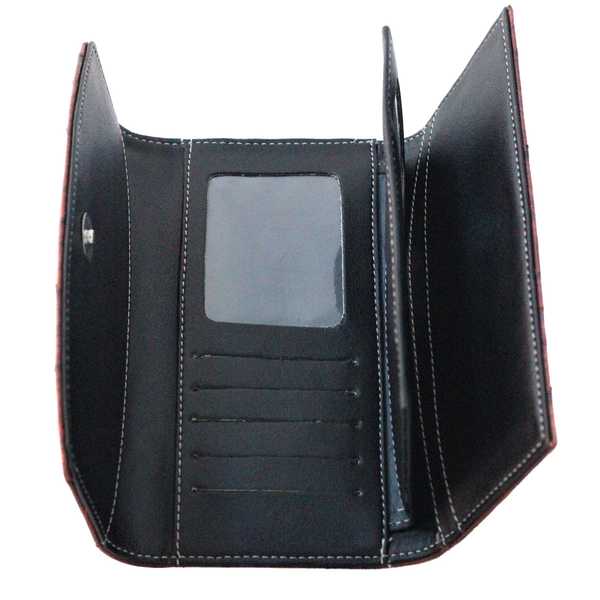 Portefeuille péruvien INTI Marron Rouge Ethnique - Inka Products