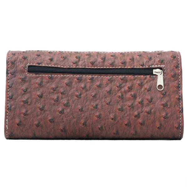 Portefeuille péruvien INTI Marron Rouge Ethnique - Inka Products