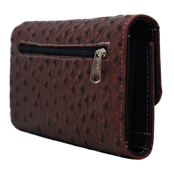 Portefeuille péruvien INTI Marron Rouge Ethnique - Inka Products