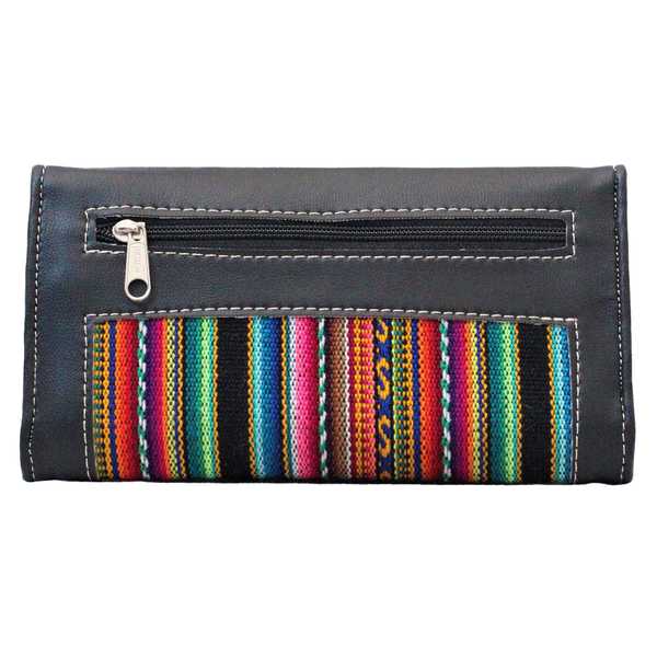 Portefeuille Péruvien WANI Noir Coloré Ethnique - Inka Products