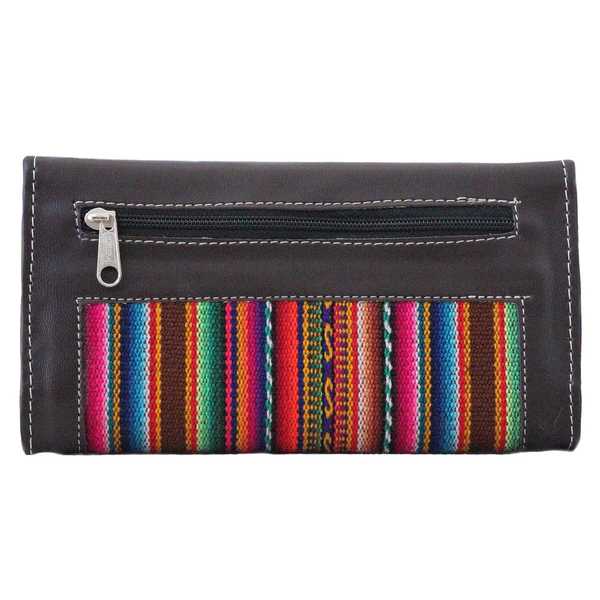 Portefeuille Péruvien CHUMPI Marron Coloré Ethnique - Inka Products