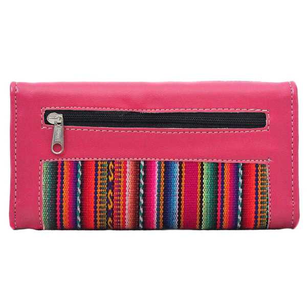 Portefeuille Péruvien TIKA Rose Coloré Ethnique - Inka Products