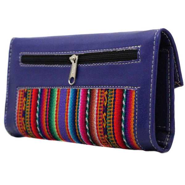 Portefeuille Péruvien KUYU Violet Coloré Ethnique - Inka Products