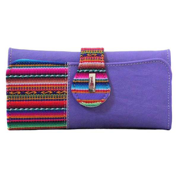 Portefeuille Péruvien TUKTU Violet coloré ethnique - Inka Products