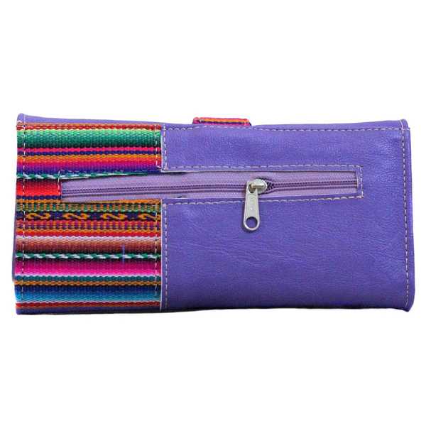Portefeuille Péruvien TUKTU Violet coloré ethnique - Inka Products