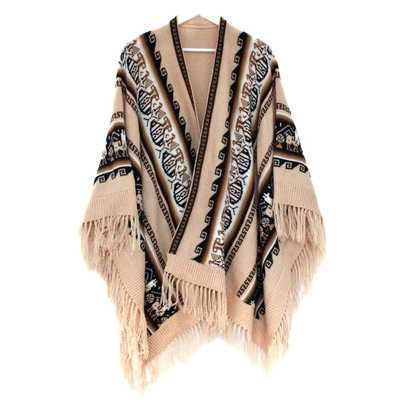 Poncho Alpaga JAYWAY Motifs Ethniques - Inka Products