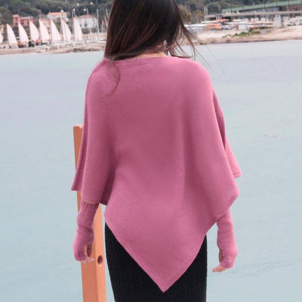 Poncho Femme Tricoté en 100% Alpaga Carré - Inka Products