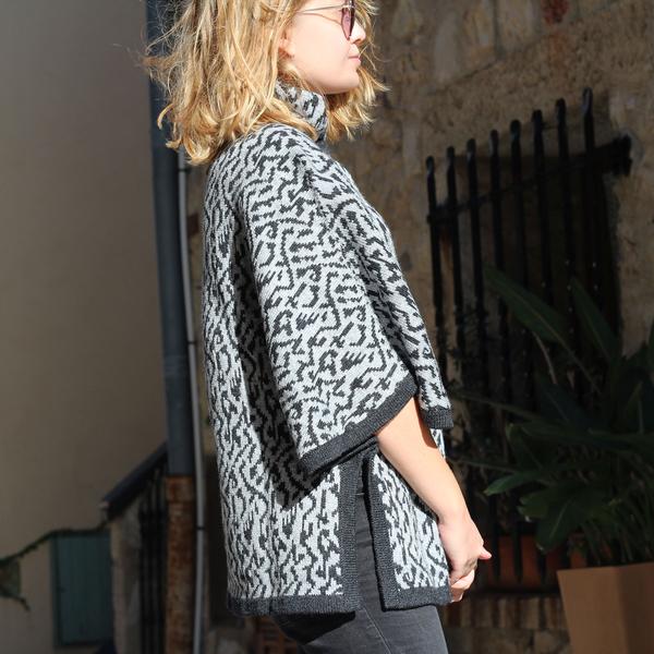 Cape Alpaga HAPPINA Motifs Ethniques Félin - Inka Products