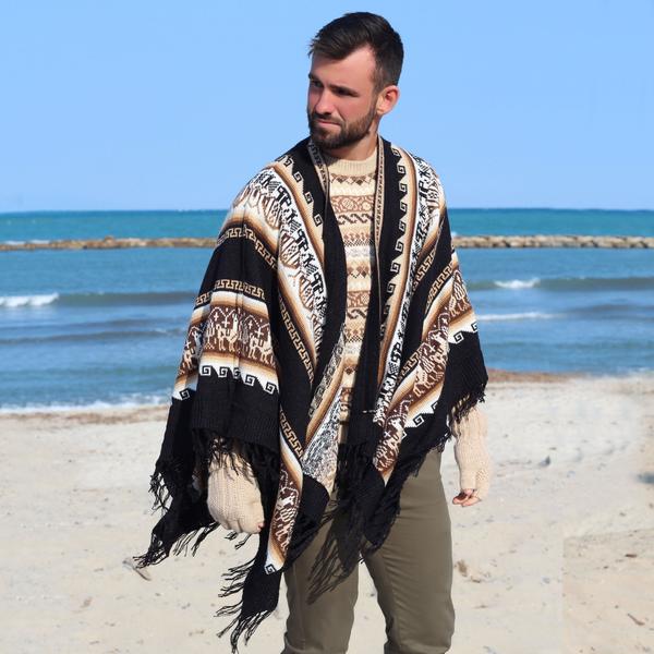 Poncho Alpaga JAYWAY Motifs Ethniques - Inka Products