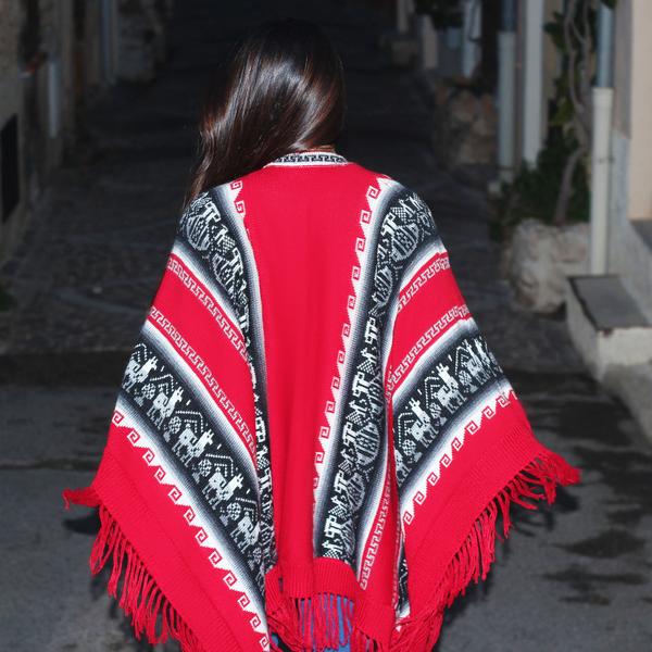 Poncho Alpaga JAYWAY Motifs Ethniques - Inka Products