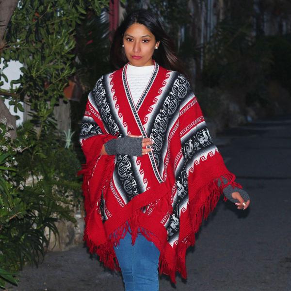 Poncho Alpaga JAYWAY Motifs Ethniques - Inka Products