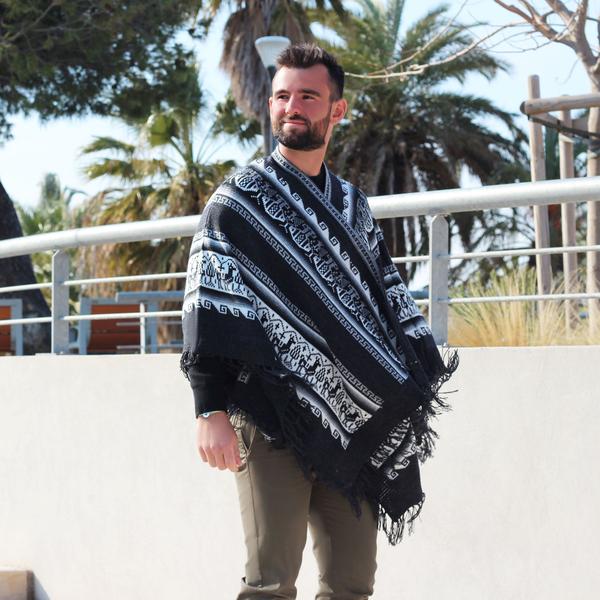 Poncho Alpaga JAYWAY Motifs Ethniques - Inka Products