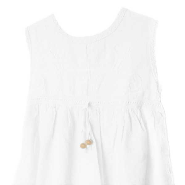 Robe sans manches fille En Coton Broderie Péruvienne - Inka Products