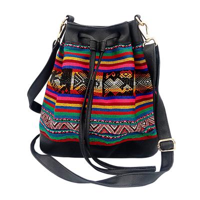 Sac Seau en Bandoulière pour Femme Tissu Traditionnel Amazonie Péruvienne - Inka Products