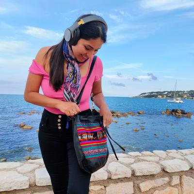 Sac Seau en Bandoulière pour Femme Tissu Traditionnel Amazonie Péruvienne - Inka Products