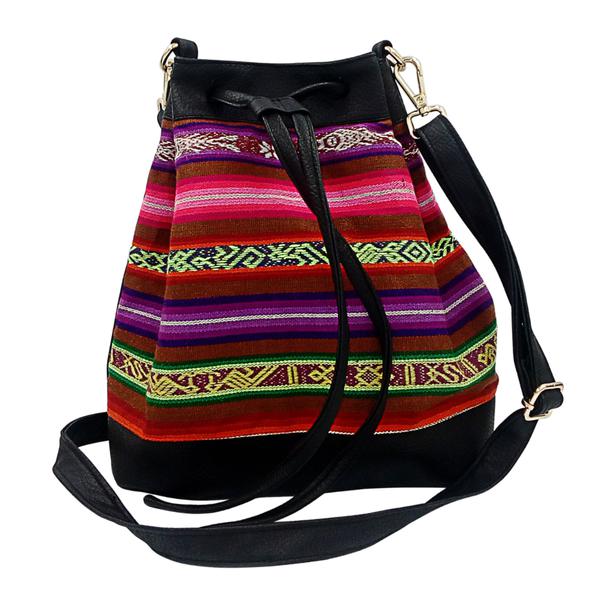Sac Seau en Bandoulière pour Femme Tissu Traditionnel Péruvien PAMPACHIRI - Inka Products