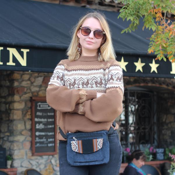 Sac Bandoulière Banane Tissu Traditionnel Péruvien - Inka Products