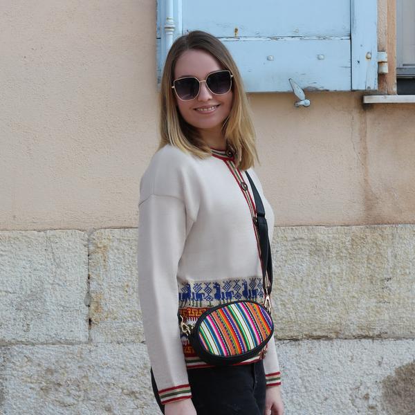 Sac en Bandoulière en Similicuir Rond - Inka Products